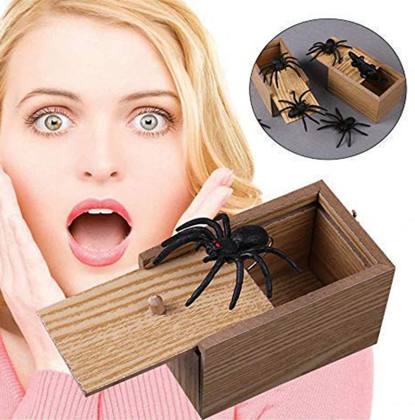 Spider Wooden Scare Box