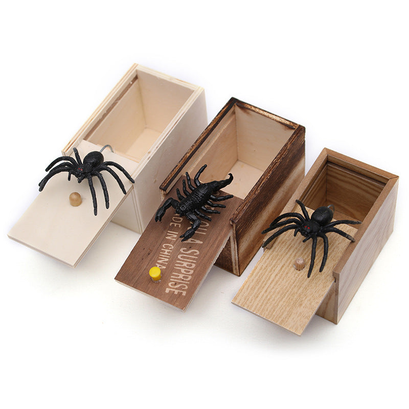 Spider Wooden Scare Box