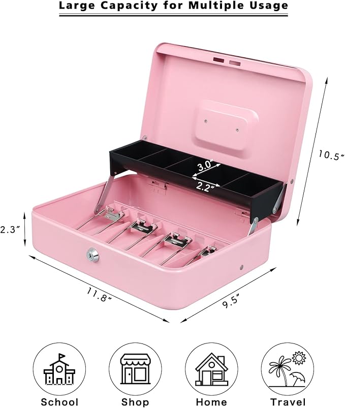 Cash Box with Money Tray