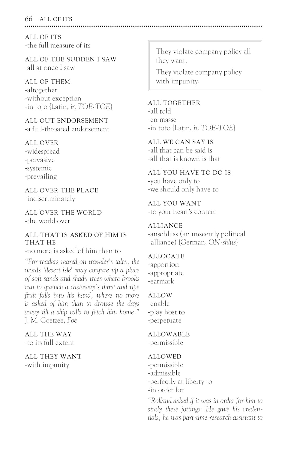The Well-Spoken Thesaurus