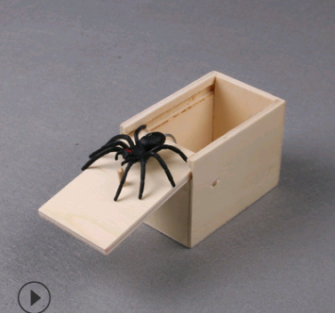 Spider Wooden Scare Box