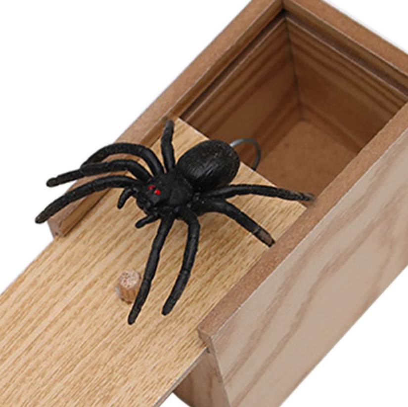Spider Wooden Scare Box