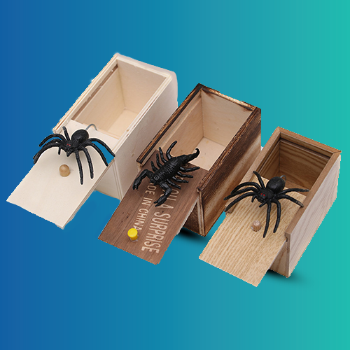 Spider Wooden Scare Box